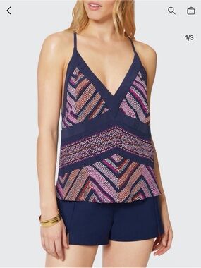 RAMY BROOK V-Neck Cami Printed Racerback Top